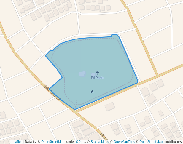 walking in Eti Parkı map in Çorum