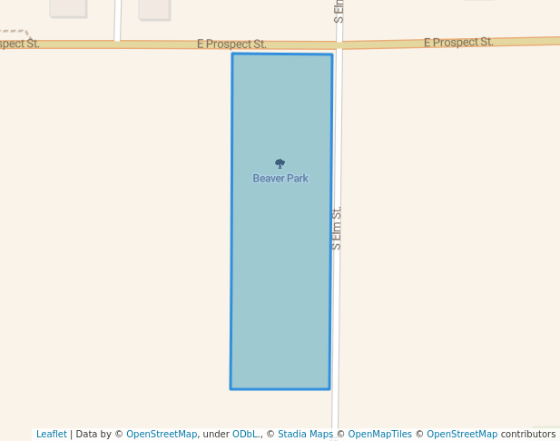 walking in Beaver Park map in Cameron