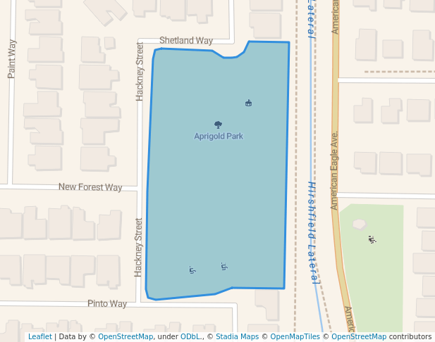 walking in Aprigold Park map in Patterson