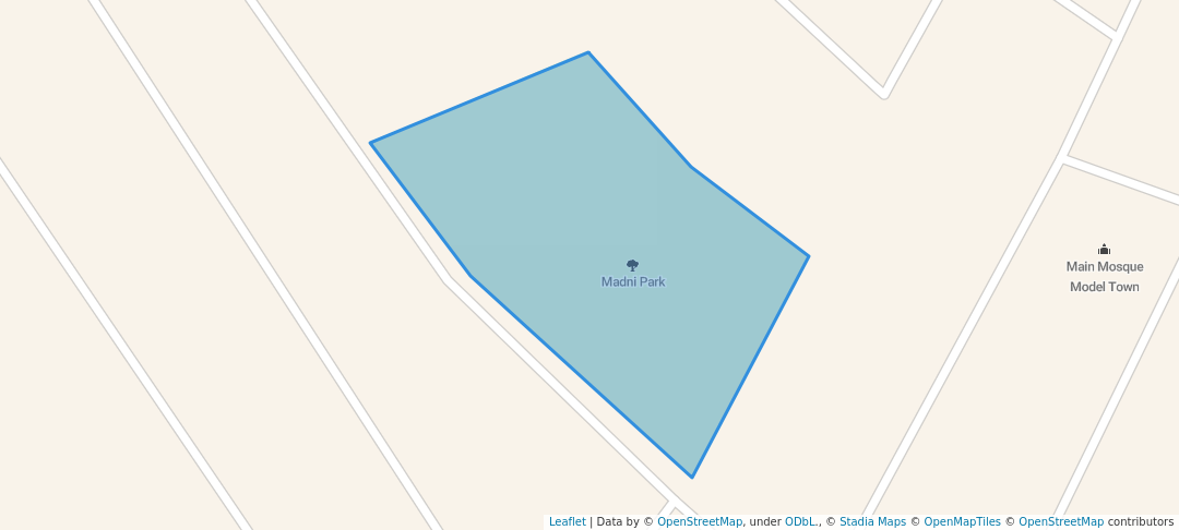 walking in Madni Park map in Dera Ghazi Khan