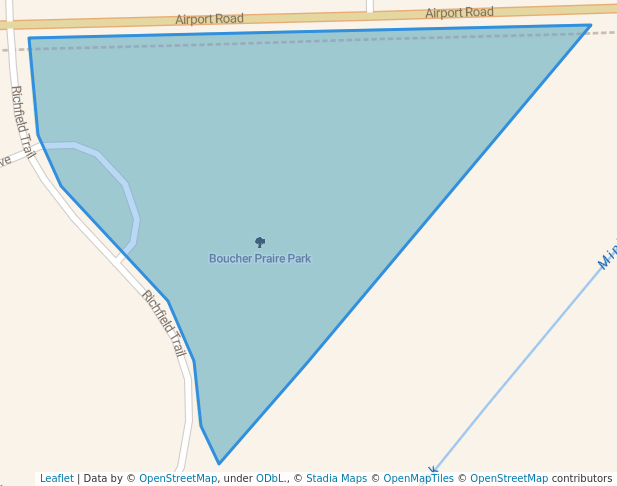 walking in Boucher Praire Park map in Romeoville