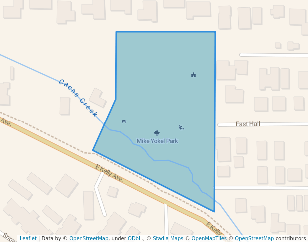 walking in Mike Yokel Park map in Jackson