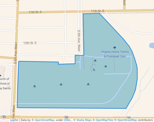 walking in Pepelnjak Southside Park map in Virginia