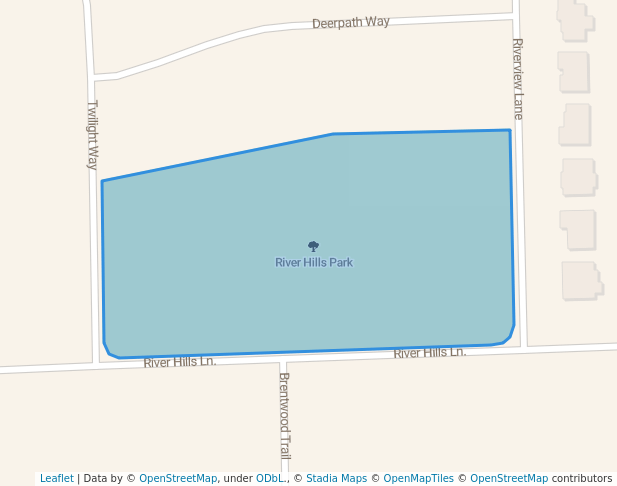 walking in River Hills Park map in Bolingbrook