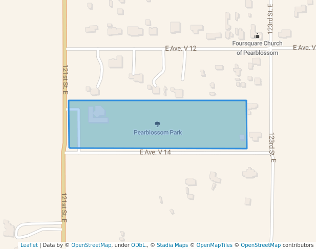 walking in Pearblossom Park map in Pearblossom