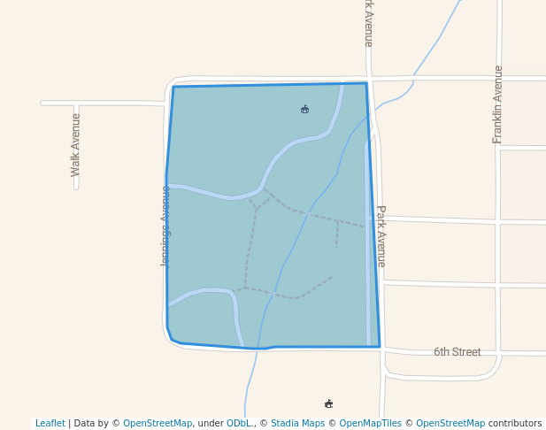 walking in Jennings Park map in Neoga