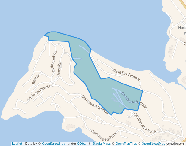 walking in La Peña map in Valle de Bravo