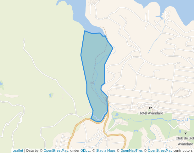 walking in Velo de Novia map in Valle de Bravo