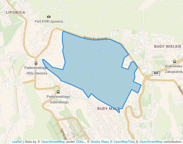 walking in Park Zasański map in Przemyśl