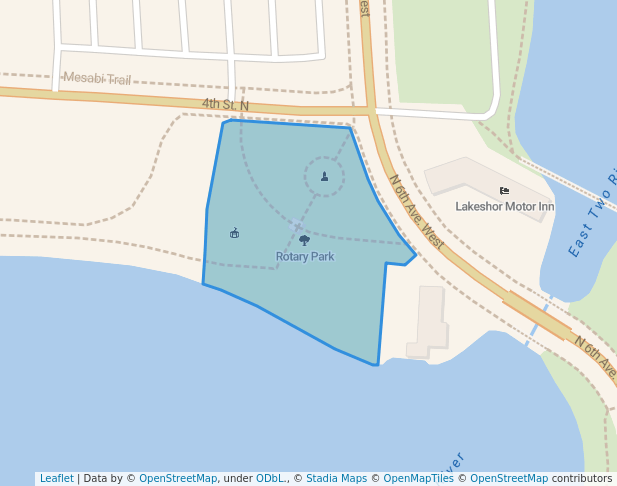 walking in Rotary Park map in Virginia