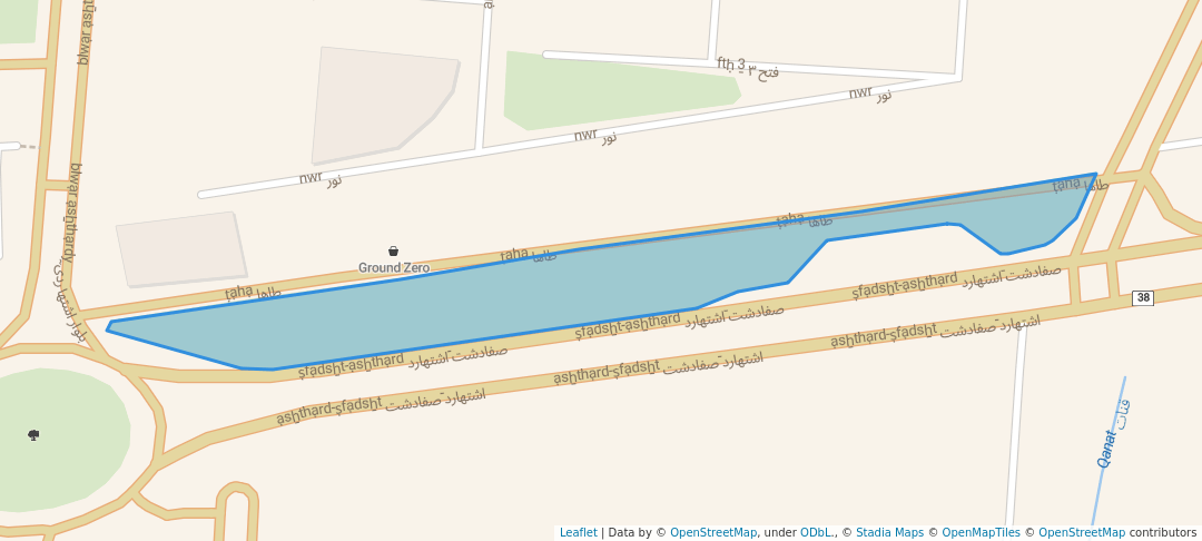 walking in پارک دانشجو map in Eshtehard