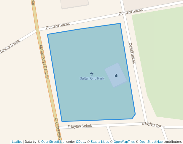 walking in Sultan Önü Park map in Eskişehir