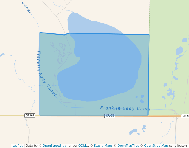 walking in San Luis State Park map in Mosca