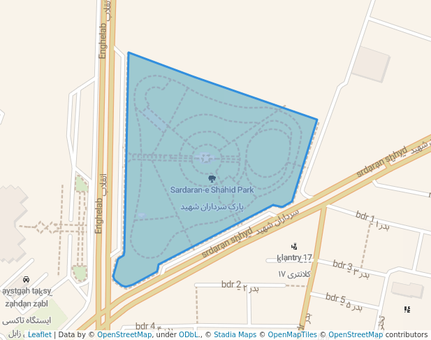 Sardaran-e Shahid Park in Zahedan | Map and Routes