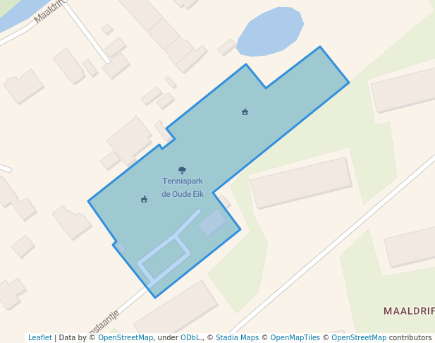 walking in Tennispark de Oude Eik map in Wassenaar