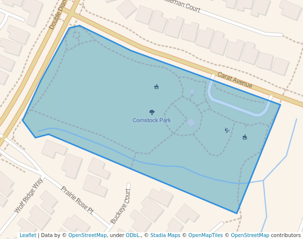 walking in Comstock Park map in Reno