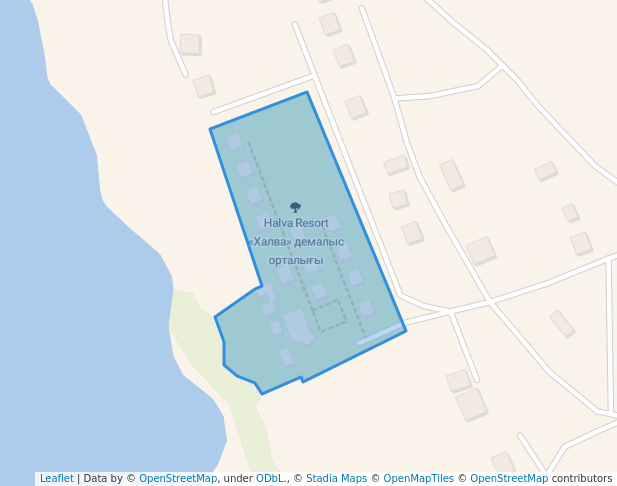 walking in Halva Resort map in Aktobe