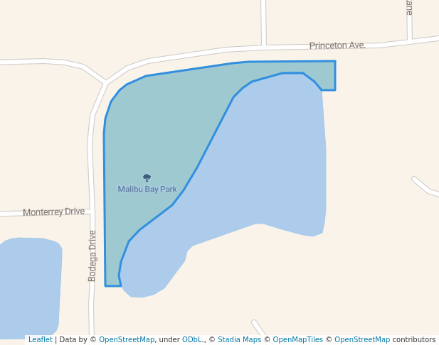 walking in Malibu Bay Park map in Romeoville