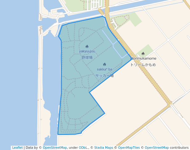 walking in 豊橋総合スポーツ公園 かもめ広場 map in Toyohashi