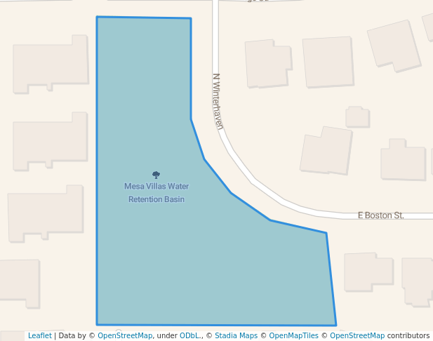 Mesa Villas Water Retention Basin