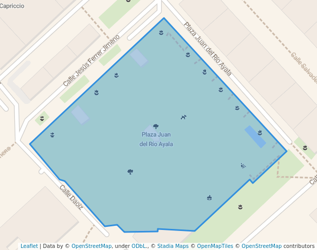 walking in Plaza Juan del Río Ayala map in Las Palmas de Gran Canaria