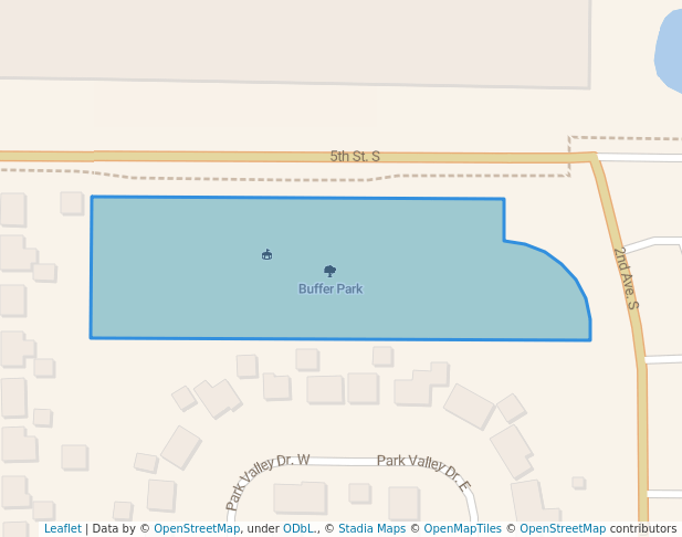 walking in Buffer Park map in Hopkins