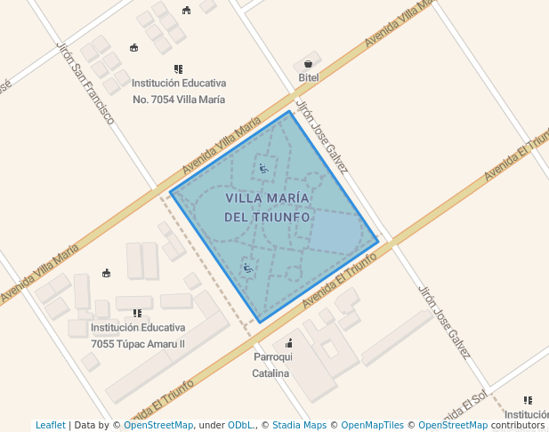 walking in Plaza de Mayor de Villa María del Triunfo map in Villa María del Triunfo