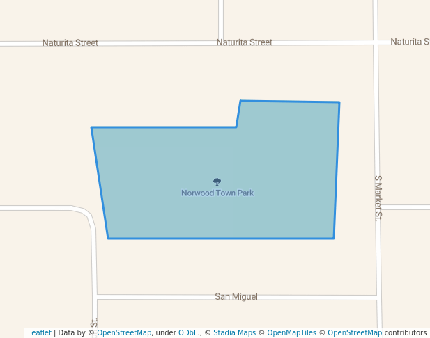 walking in Norwood Town Park map in Norwood