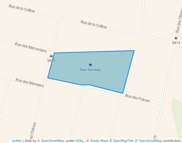 walking in Parc Rondeau map in Granby