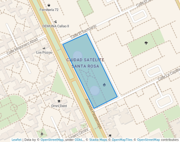 walking in Los Pozos map in Callao