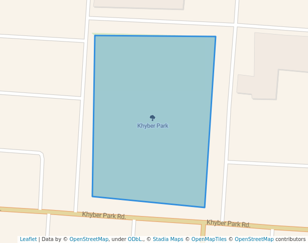 walking in Khyber Park map in Peshawar