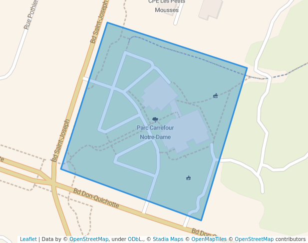 walking in Parc Carrefour Notre-Dame map in Notre-Dame-de-l'Île-Perrot