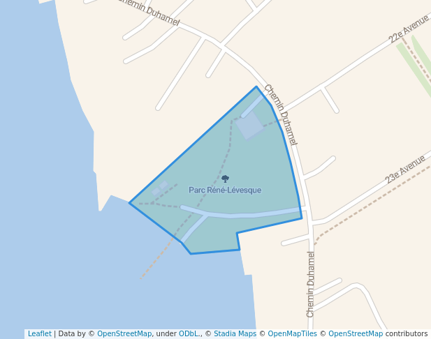 walking in Parc Réné-Lévesque map in Pincourt