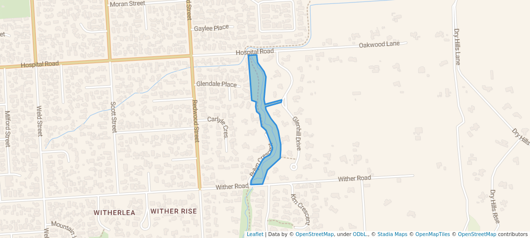 walking in Sutherland Stream Reserve map in Blenheim