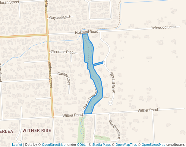 walking in Sutherland Stream Reserve map in Blenheim