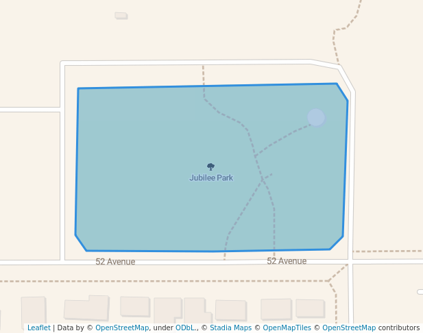 walking in Jubilee Park map in Valleyview