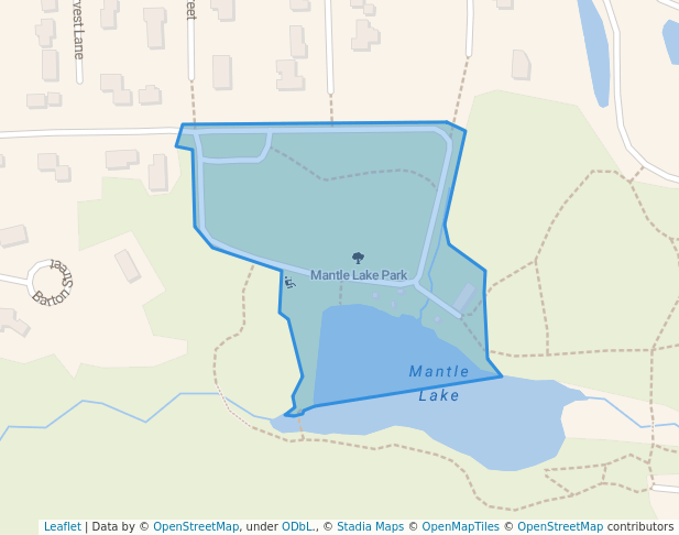 walking in Mantle Lake Park map in Presque Isle