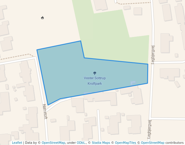 walking in Vester Sottrup Krolfpark map in Sønderborg