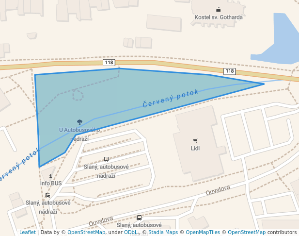 U Autobusového nádraží in Slaný | Map and Routes
