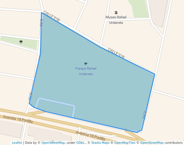 walking in Parque Rafael Urdaneta map in Maracaibo