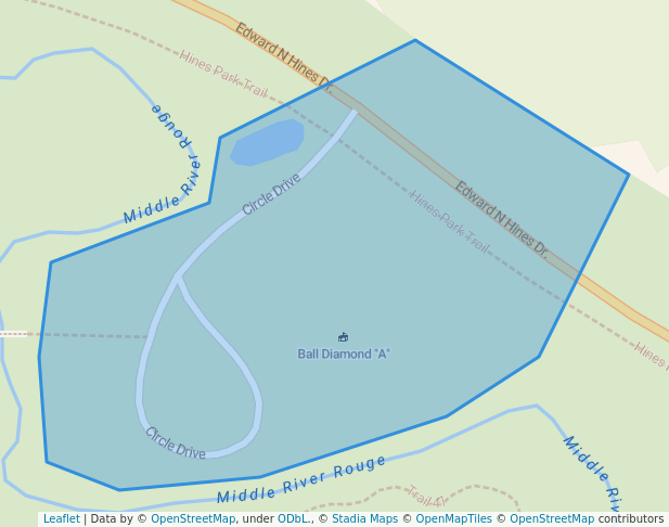 walking in Valley View Recreation Area map in Westland