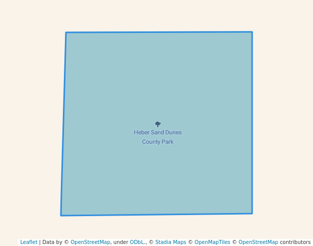 walking in Heber Sand Dunes County Park map in Calexico