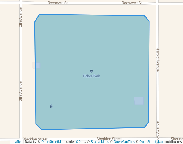 walking in Heber Park map in Calexico