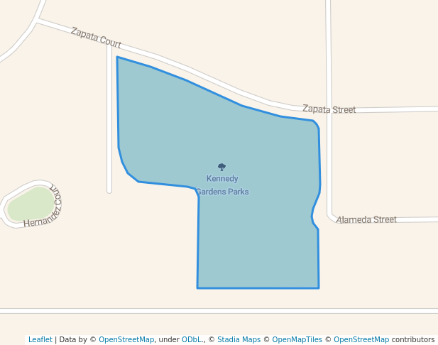 walking in Kennedy Gardens Parks map in Calexico