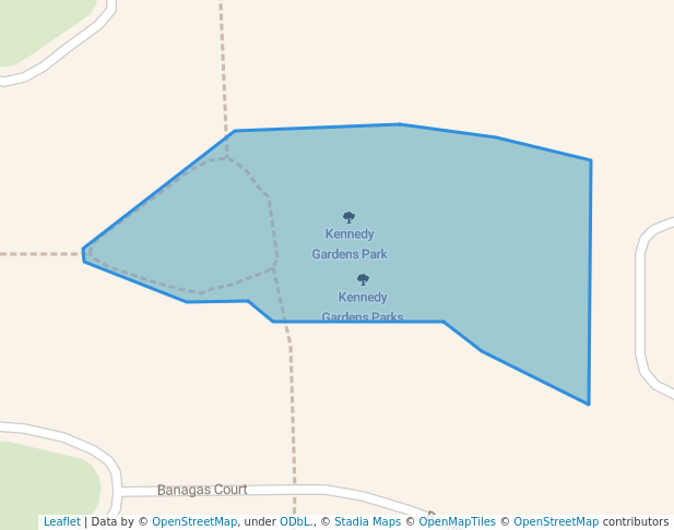 walking in Kennedy Gardens Parks map in Calexico