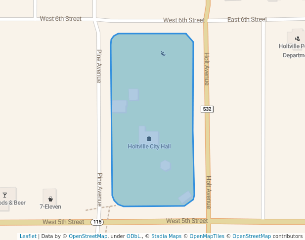 walking in Holt Park map in Holtville