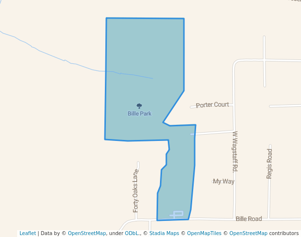 walking in Bille Park map in Paradise