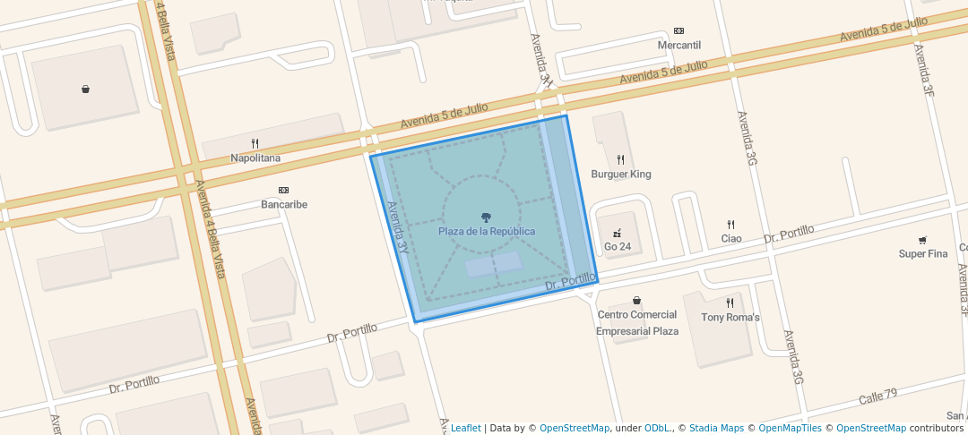 walking in Plaza de la República map in Maracaibo