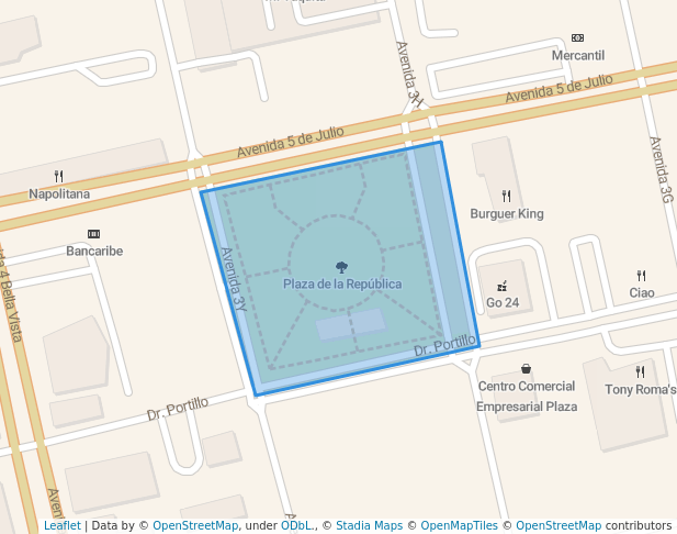 walking in Plaza de la República map in Maracaibo