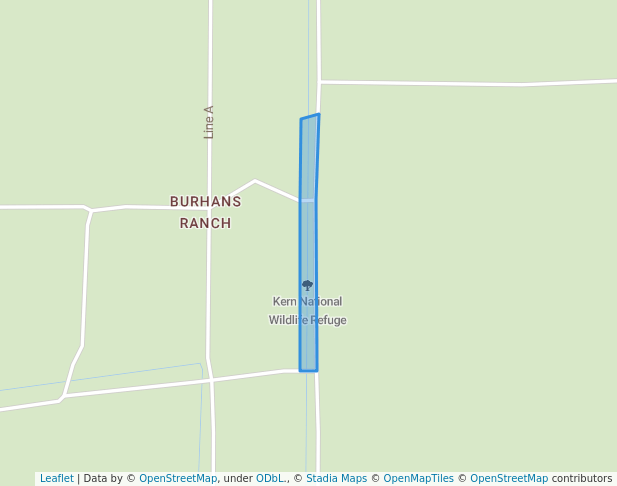 walking in Kern National Wildlife Refuge map in Lost Hills